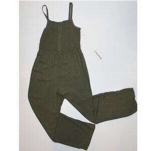 Mia Chica Girl's Olive Green Color Sleeveless Jumpsuit size XL 16 NWT